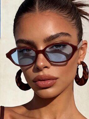 Vintage Small Frame Oval Sunglasses